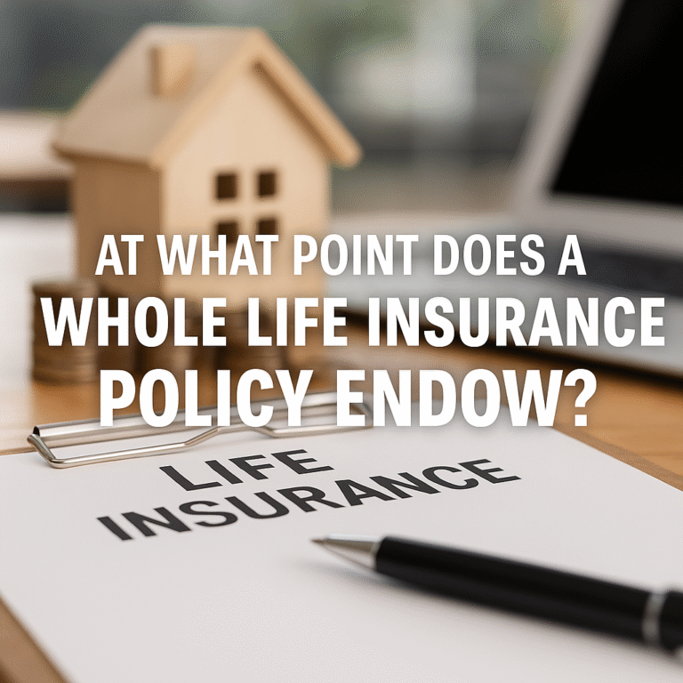 at what point does a whole life insurance policy endow