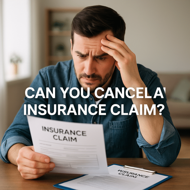can you cancel an insurance claim