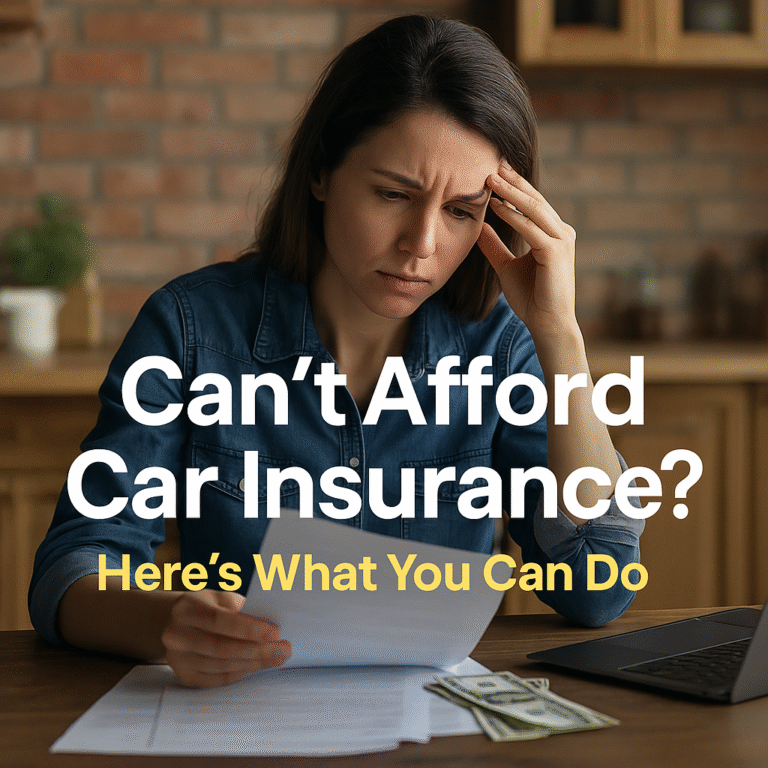 can't afford car insurance