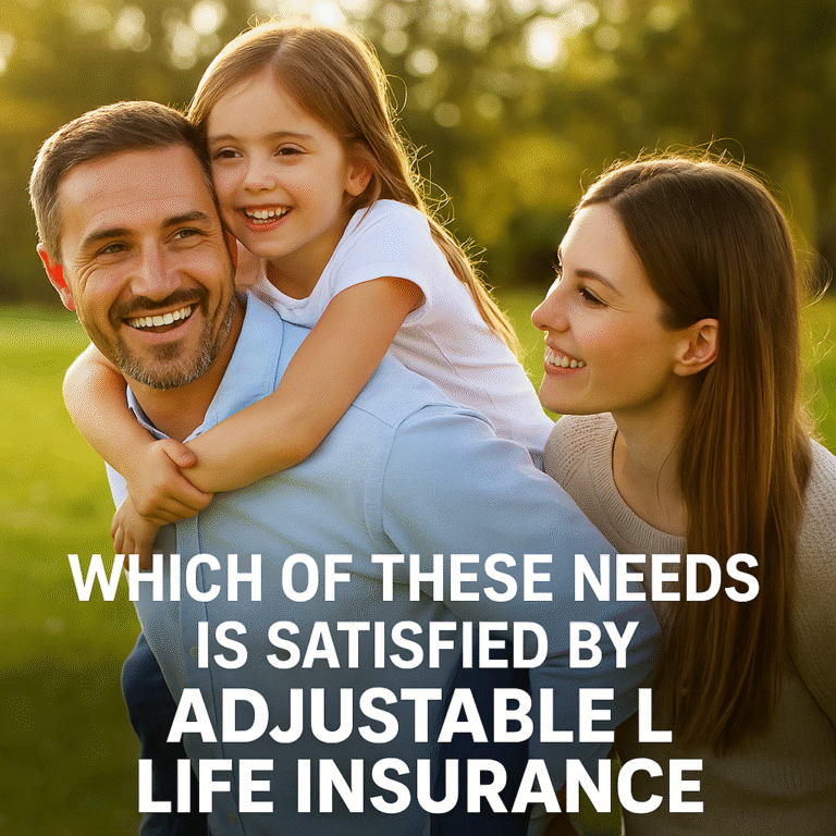 which of these needs is satisfied by adjustable life insurance
