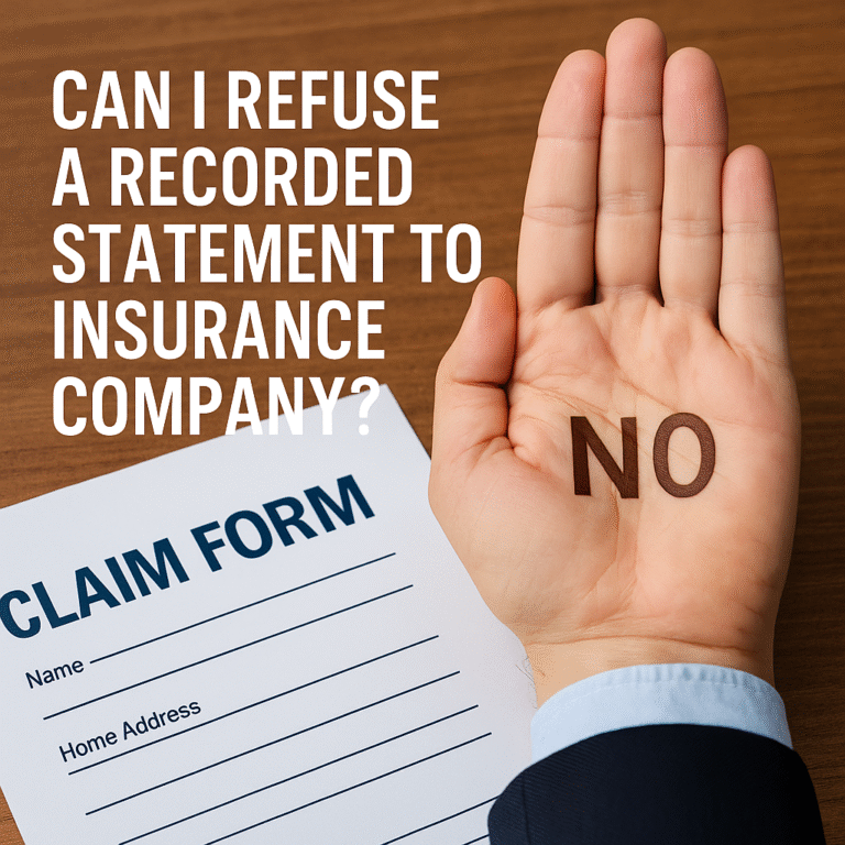 can i refuse a recorded statement to insurance company
