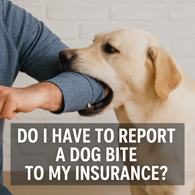 do i have to report a dog bite to my insurance