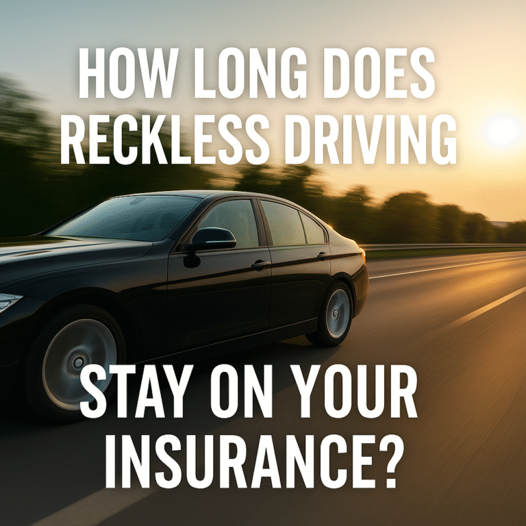 how long does reckless driving affect insurance