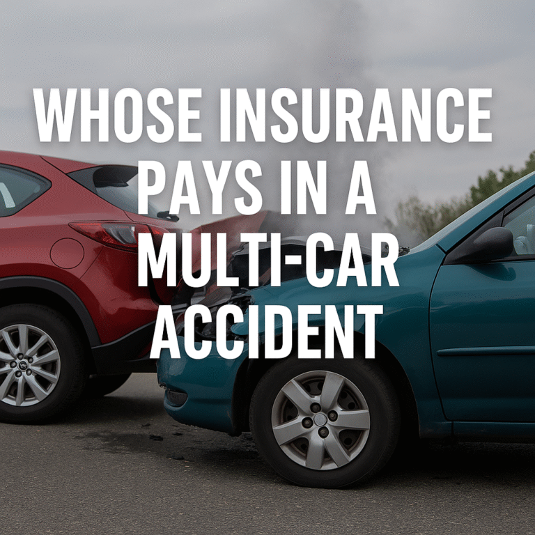 whose insurance pays in a multi car accident