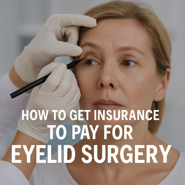 how to get insurance to pay for eyelid surgery