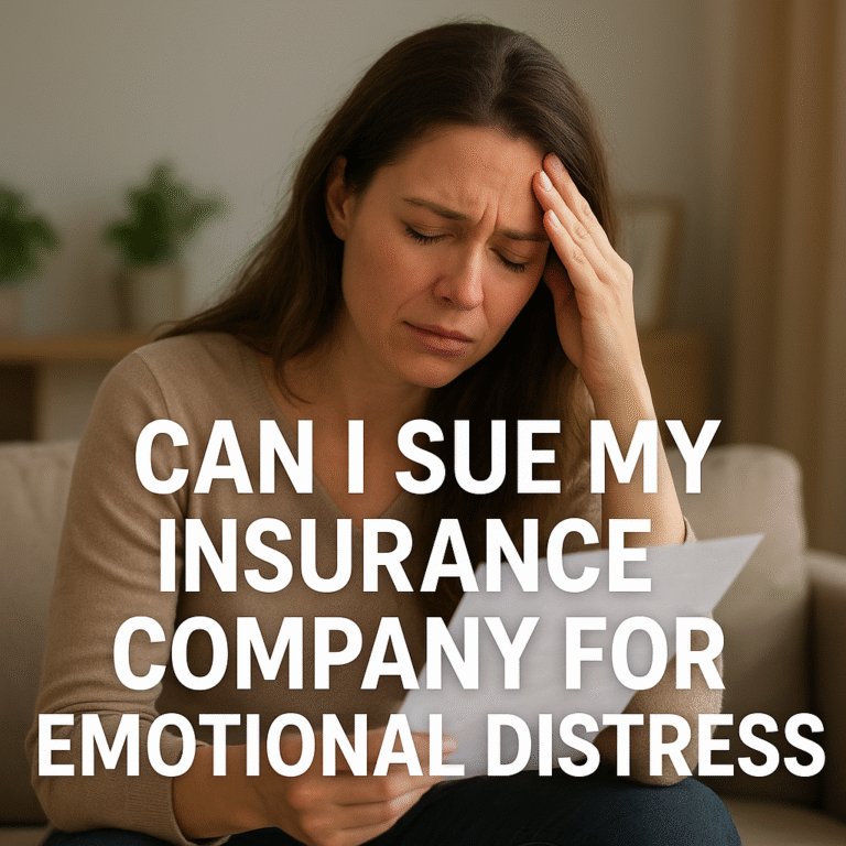 can i sue my insurance company for emotional distress